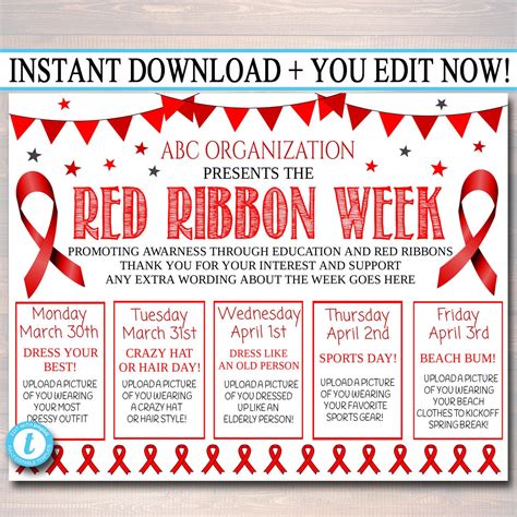 Red Ribbon Week 2022 Ideas