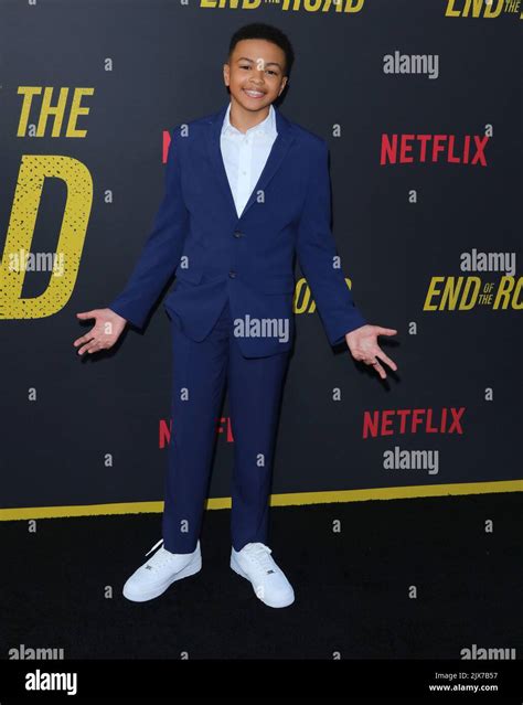 Shaun Dixon arrives at The Los Angeles Premiere of END OF THE ROAD held ...