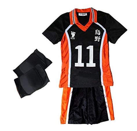 Buy TOKYO-T Haikyuu Costume Uniform Kageyama Cosplay Outfit with Knee ...