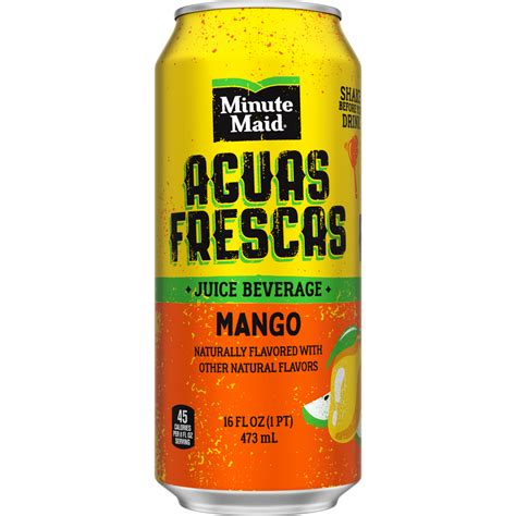 Minute Maid Aguas Frescas Mango Juice Beverage 16 oz - 24 Pack ...