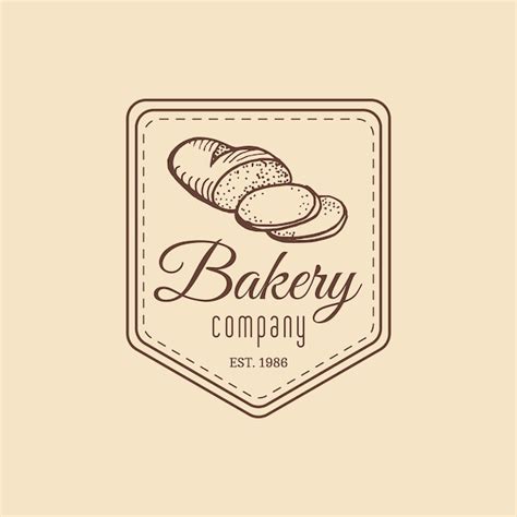 Logo vectoriel vintage pain cuit au four Signe de pâtisserie hipster ...