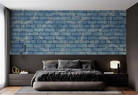Buy Blue Brick Wallpaper – ₹99/sq ft