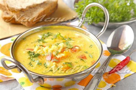 Суп карри с рисом и овощами, рецепт