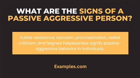 Image result for Passive-aggressive behavior Signs