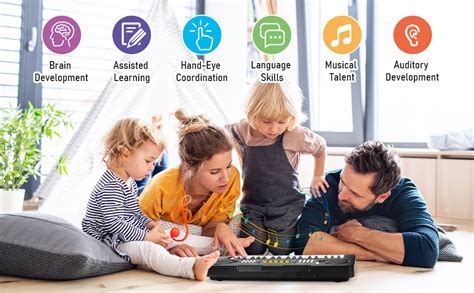 Kids Piano with Mic - Rechargeable & Portable Electronic Keyboard ...