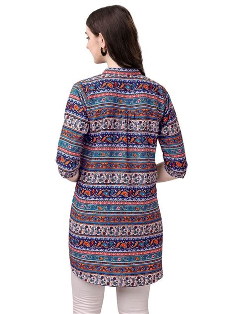 Buy Satinostitch Women's Fancy Floral Print Short Kurti for Women ...