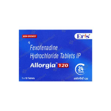 ALLERMINATE (ALLORGIA) 120MG TABLET 10’S: Uses, Price, Side effects ...