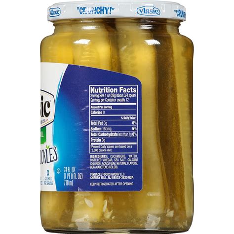 Vlasic Purely Pickles Kosher Dill Pickle Spears 24 oz - Keto Friendly ...