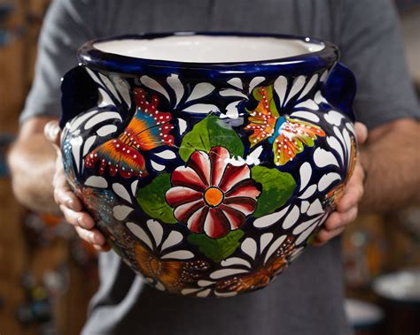 Different Types Of Mexican Flower Pots Talavera Pots & Planters