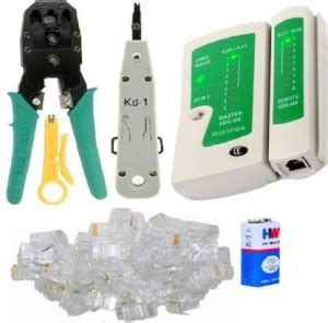 D.V TECH PROFESSIONAL SET OF CRIMPER TOOL NETWORK LAN CABLE TESTER ...