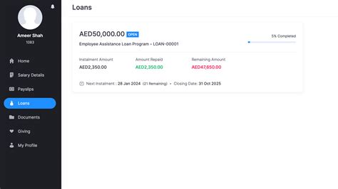 Employee Portal - Loans | Zoho Payroll | UAE Help | Help