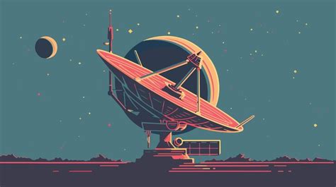 Professional communications satellite vector isolated illustration ...