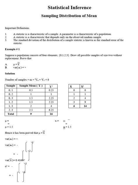 Image result for Mean of Sampling Distribution Excel