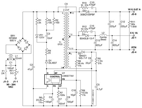 RDK-321: 5 @ 1A, 18V @ 670mA, 90 ~ 265VAC in