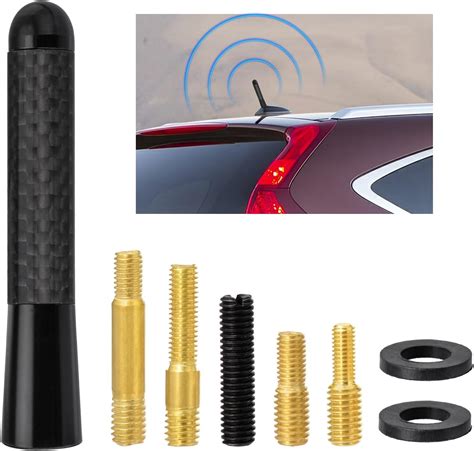 Amazon.com: Bingfu Vehicle Antenna Mast Carbon Fiber Car Truck Antenna ...