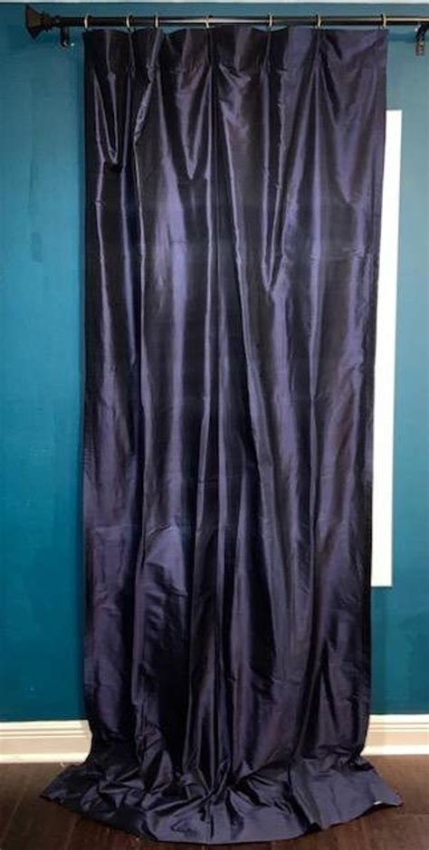 Clearance Navy Silk Dupioni Drapes- Ready to Ship - Etsy