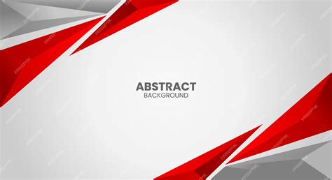 Premium Vector | White gray background with red polygonal