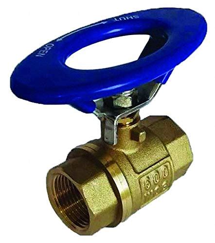 Ball Valve, Inline, Pipe Size 3/4 in, Brass, 2-Piece, Connection Type ...