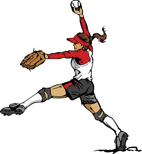 Fastpitch Softball Stock Photography Clip Art - Playing Softball ...