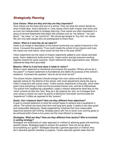 Image result for Strategic Plan Example PDF