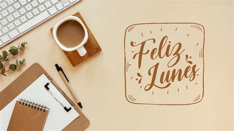 Premium Photo | Positive concept for monday with wish in spanish