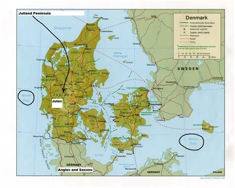 Jutland Peninsula Europe Map