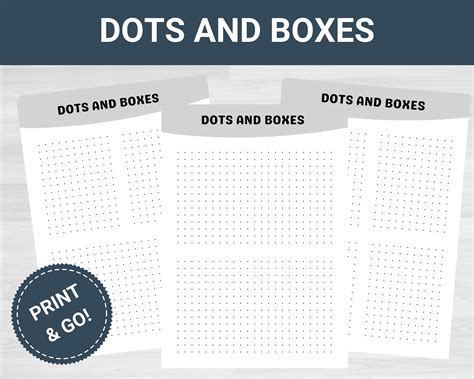 Dots and Boxes Dots and Boxes Printable Dots and Boxes - Etsy
