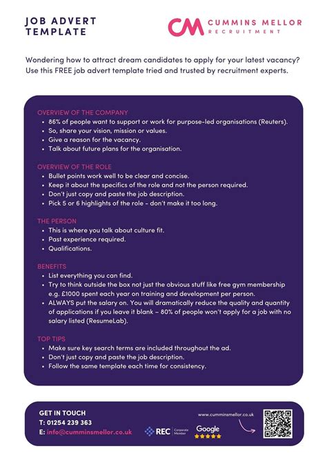 Job Advert Format 的图像结果