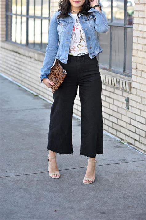 Styling Wide Leg Cropped Pants | Wide leg jeans outfit, Cropped pants ...