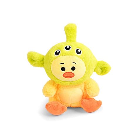 Buy Cute & Adorable Yellow Duck with Green Alien Hood Soft Toy - 22cm ...
