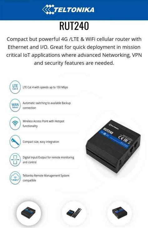 Teltonika RUT240 4G/LTE W | DigitAge Infocom Private Limited in Nehru ...