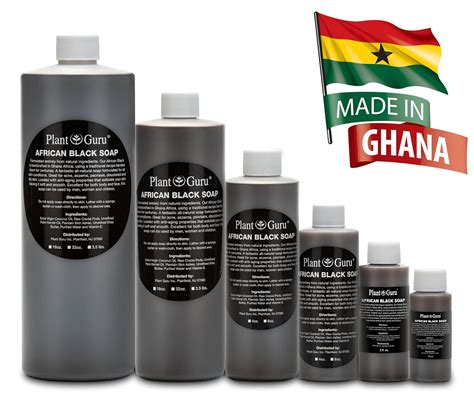 PlantGuru African Black Soap Liquid 4 oz. 100% Raw Pure India | Ubuy