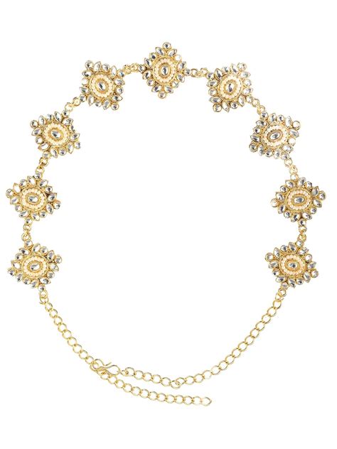 Yellow Chimes Head Chain for Women Traditional Headband Gold Plated ...