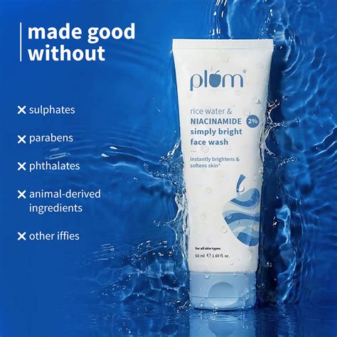 2% Niacinamide & Rice Water Simply Bright Face Wash | 50 ml – Plum