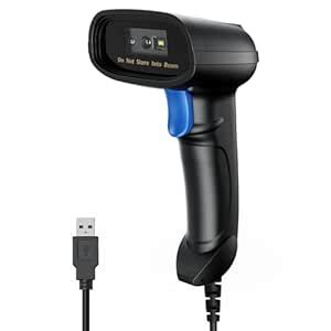 PecuMecu Handheld 1D&2D Barcode Scanner, Wired QR Code Scanner PDF417 ...