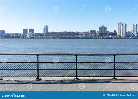 Waterfront Along the Hudson River with a View of New Jersey at Riverside Park on the Upper West ...