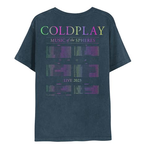 2023 BAND SHADOW MUSIC OF THE SPHERES WORLD TOUR ADULT TEE - Coldplay EU