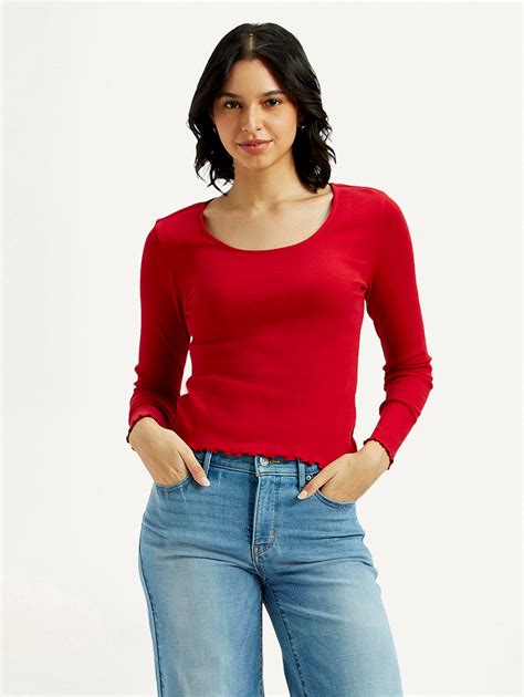 Women's Textured Slim Fit Top – Levis India Store