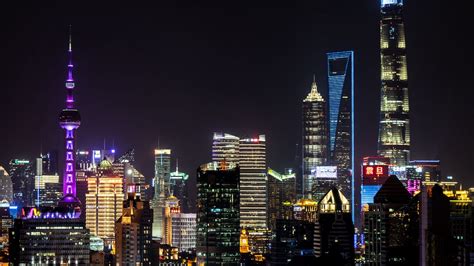 Wallpaper tower, skyscrapers, neon, lights, buildings, city, night hd ...