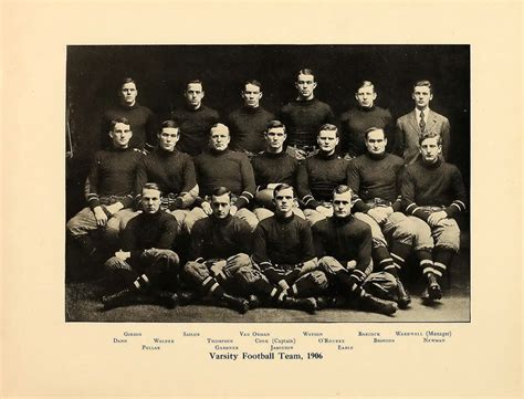 1906 Cornell Football Team Cabinet Photo