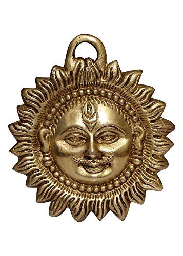 Buy Pick End Now Brass Sun Surya Face Idol Sculpture for Positivity at ...