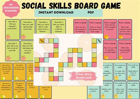 Social Skills Board Game, Mental Health, Group Therapy Activity, Anxiety, Depression - Etsy