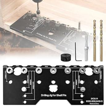 6 Pieces Drill Jig Hole Row Drilling Template Suit, 1 Positioner + 1 ...