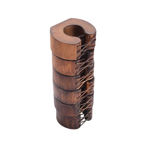 Naga-Inspired Burnt Wood Napkin Rings, Set of 6 – Eyaas