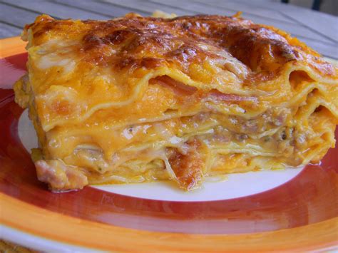 Lasagne con zucca prosciutto e provola   Norcineria  