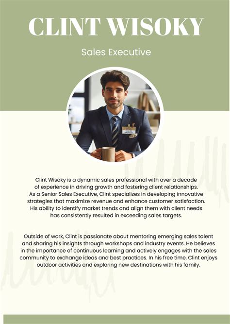 Free Professional Bio Templates to Edit Online