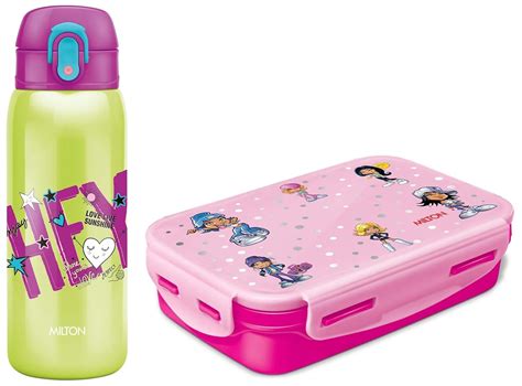 Buy Milton Jolly 475 Thermosteel Kids Water Bottle, 390 ml, Green ...