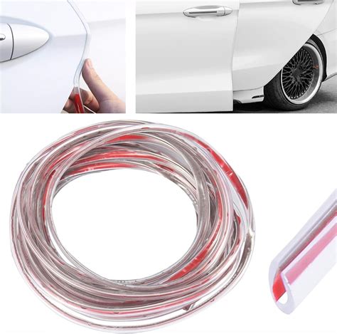Car door seal protector, CTRICALVER 5M Transparent Car edge Protector Strip U-shaped car ...
