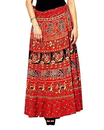 Buy EIRSON Enterprises Girls/Women's Cotton Wrap Around Skirt ...