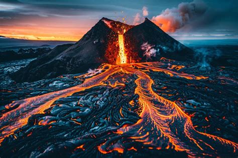 Image result for Exploding Volcano Landscape Simple